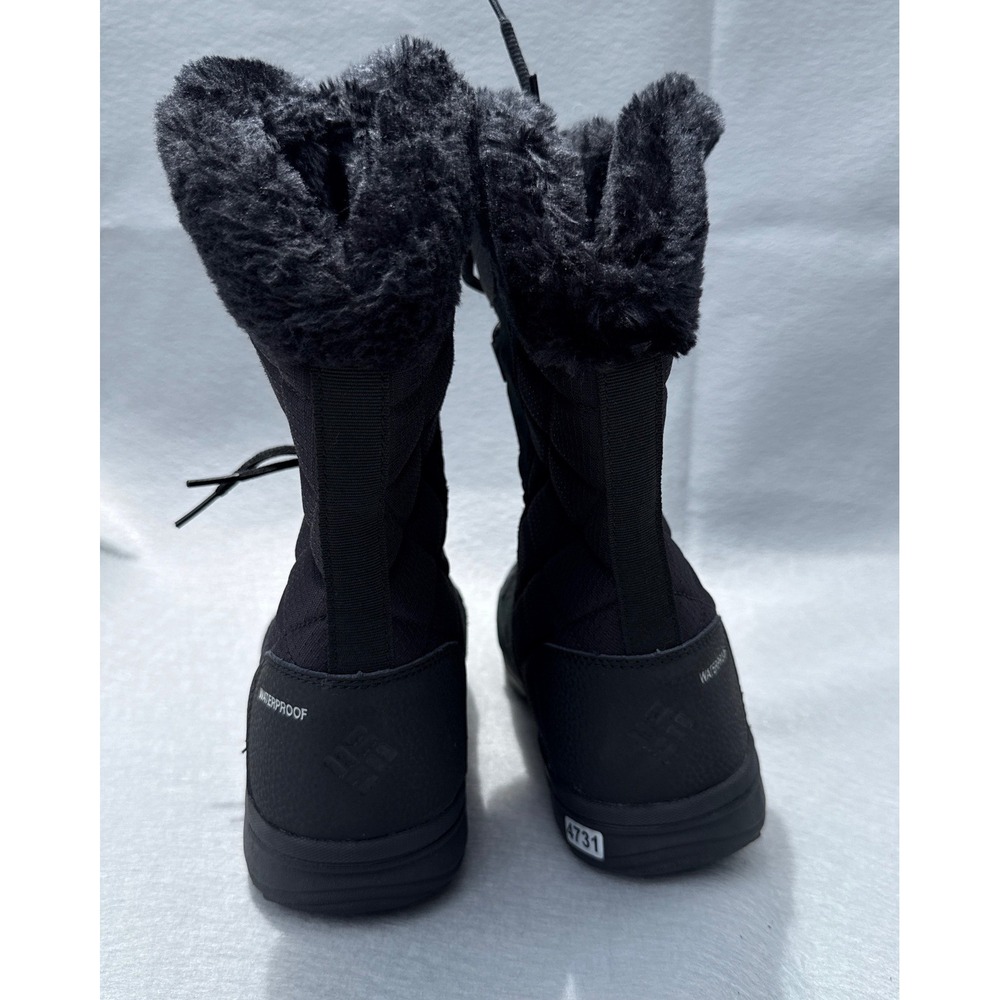 Columbia Ice Maiden II Winter Boots Womens 10 Black Waterproof Omni Grip Quilted - Picture 4 of 15